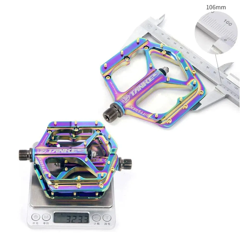 1 Pair Bicycle Pedals Colorful Cycling Road Bike Pedals Non-slip Aluminium MTB Bike Pedals Cycling Accessory