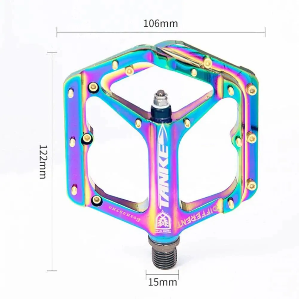 1 Pair Bicycle Pedals Colorful Cycling Road Bike Pedals Non-slip Aluminium MTB Bike Pedals Cycling Accessory