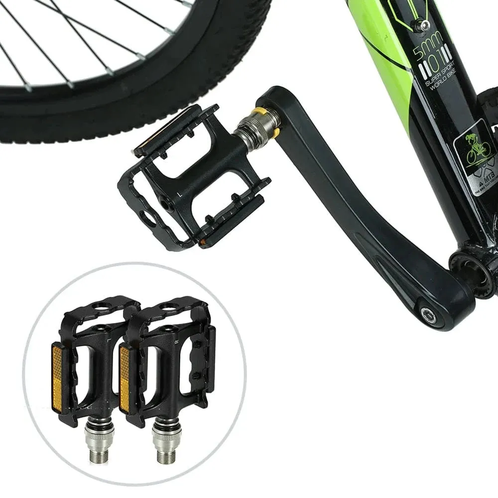 1 Pair Bike Quick Release Pedals MTB Bike Bicycle Cycling Platform Pedal with Pedal Extender Adapter For Outdoor Cycling