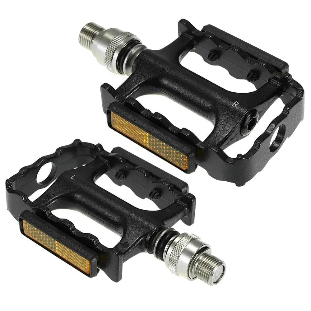 1 Pair Bike Quick Release Pedals MTB Bike Bicycle Cycling Platform Pedal with Pedal Extender Adapter For Outdoor Cycling