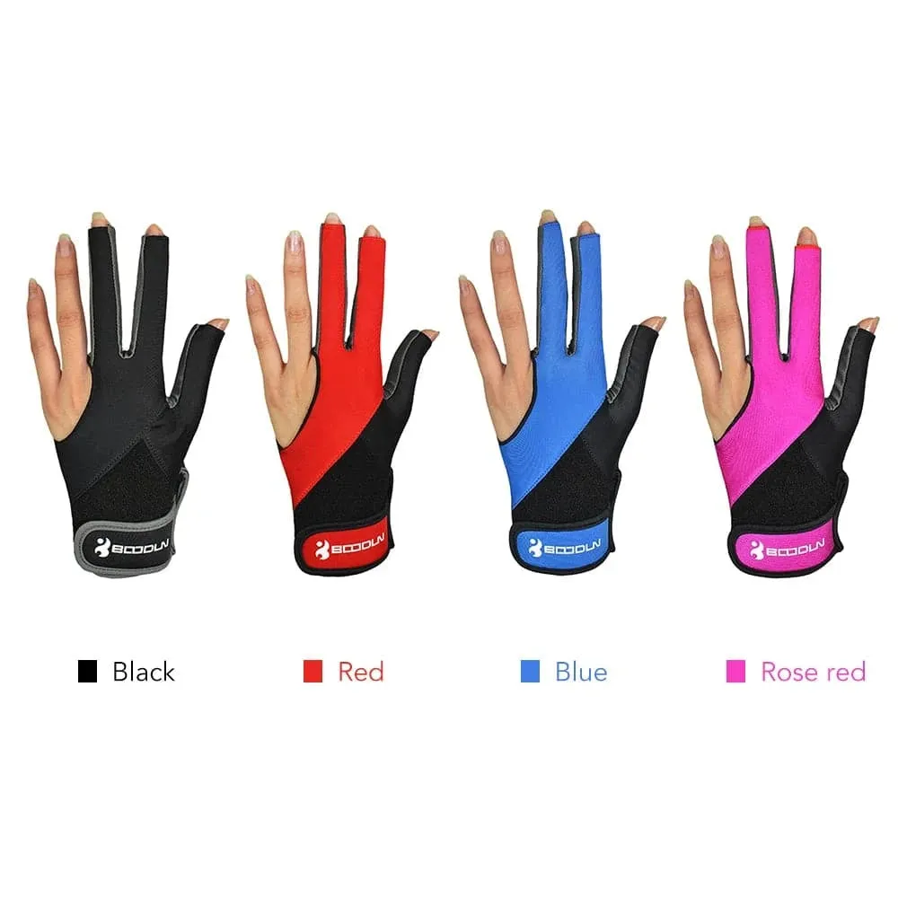 1 PCS Pool Cue Gloves Billiard Three Cut Gloves Left Hands Gloves Billiard Accessories