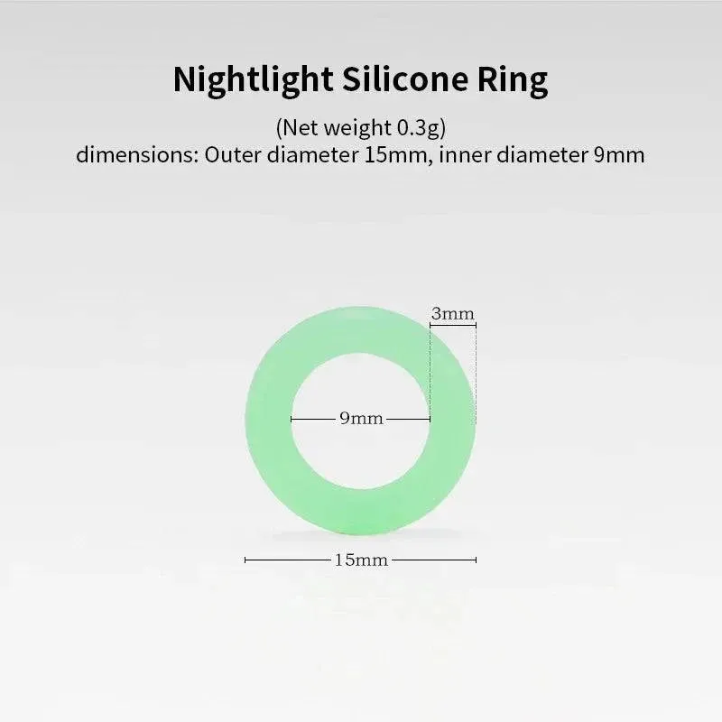 10/50/100pcs Outdoor Ground Nail Luminous Ring Silicone Rubber O-ring Warning Ring For Camping Tent Nail Accessories