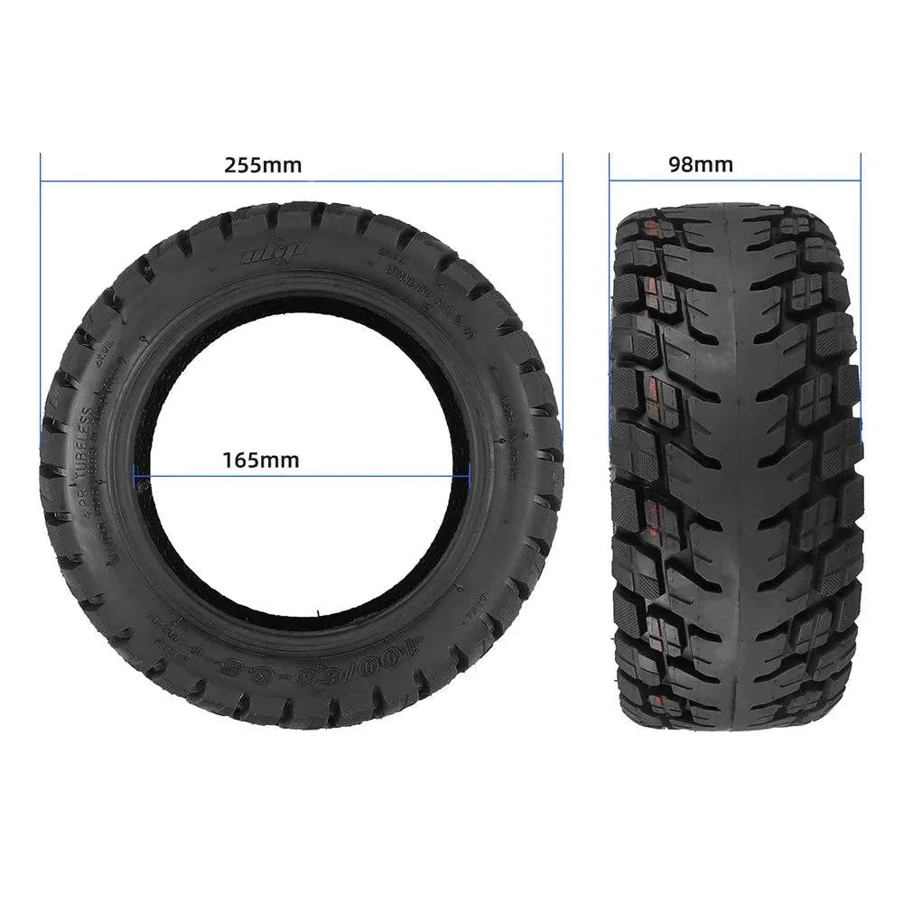 11 Inch 100/65-6.5 Scooter Tires Tubeless Tire Widened Thickened Vacuum Tire Off-Road Tire with Nozzle