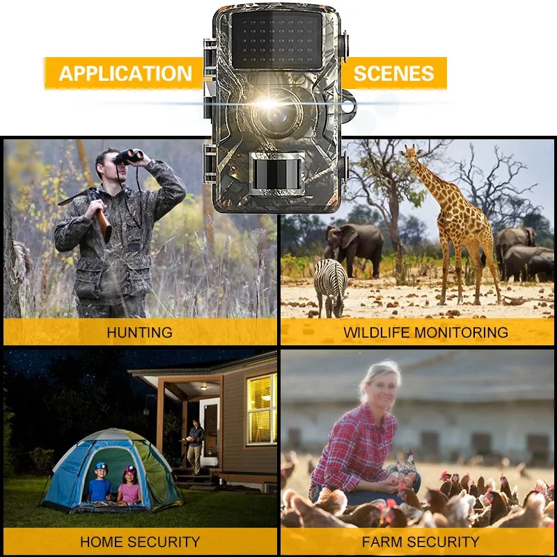 12MP 1080P Trail Hunting Camera Wildcamera Wild Surveillance 2''  TFT Night Vision Wildlife Scouting Cameras Photo Traps Track