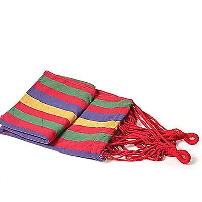 185 * 80cm red Portable single swing hammock outdoor garden home travel camping striped rainbow swing canvas hammock AZ12017