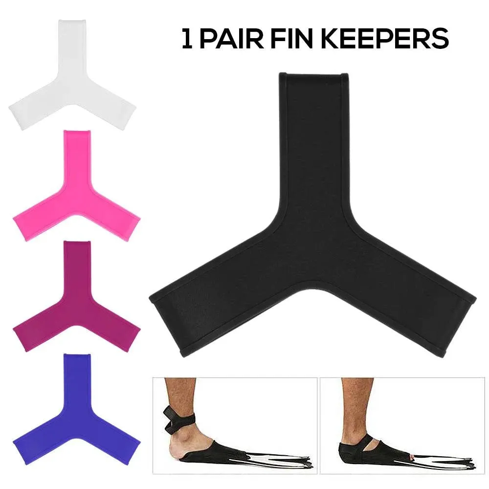 2pcs Scuba Diving Fin Keeper Gripper Foot Flippers Swimming Fin Keepers Grippers Straps Snorkeling Elastic Soft Silicone Strap