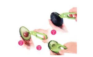 3-in-1 Avocado Slicer Multi-functional Fruit Cutter Knife Corer Pulp Separator