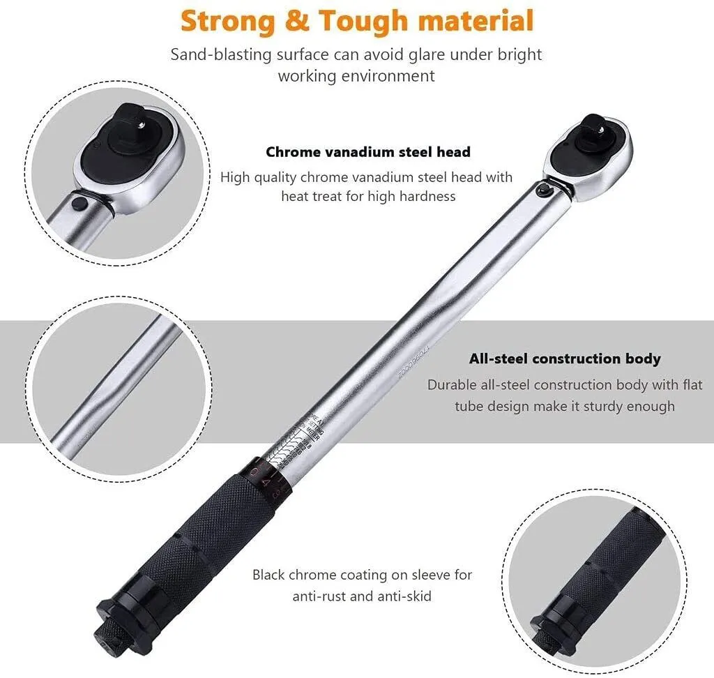 3/8 Drive Click Torque Wrench Set-HTW1A