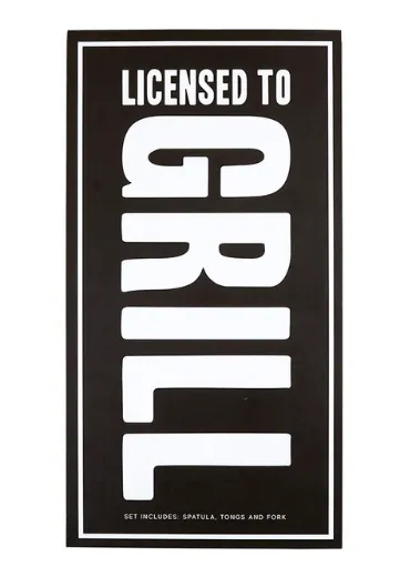 Black BBQ Tools Book Box - Licensed to Grill