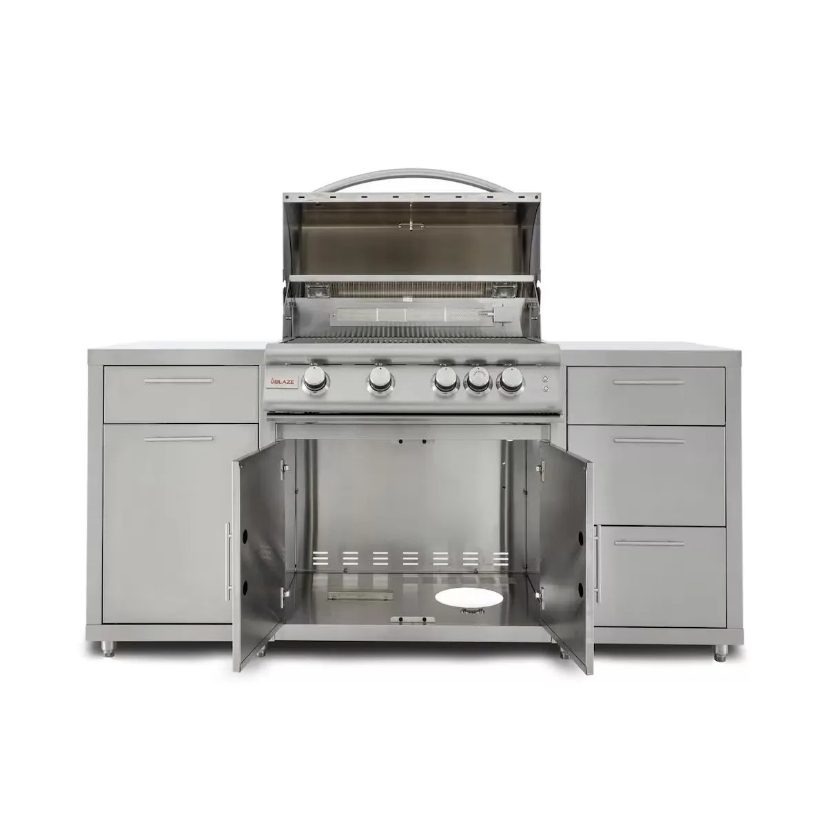 Blaze 6 ft BBQ Island with Premium 32-Inch LTE Series Natural Gas Grill in Stainless Steel (BLZ-SS-ISLAND-4LTE2-NG)