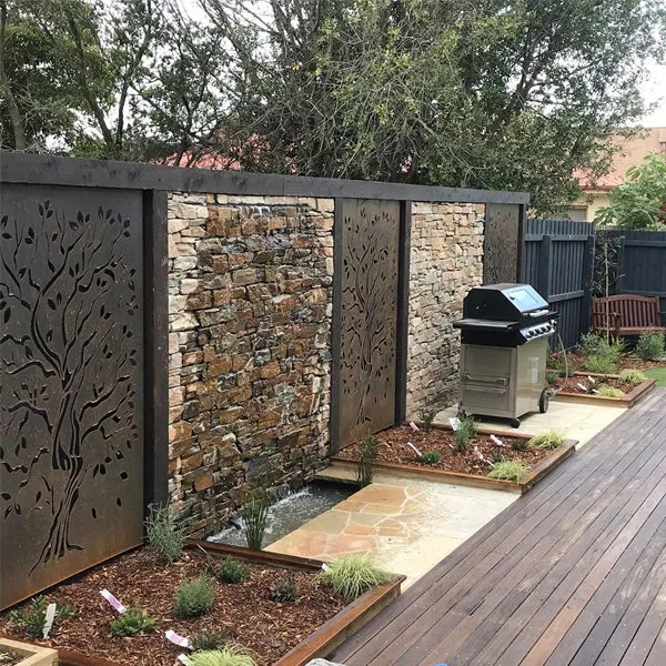 Corten Steel Rust Screens Oak Tree