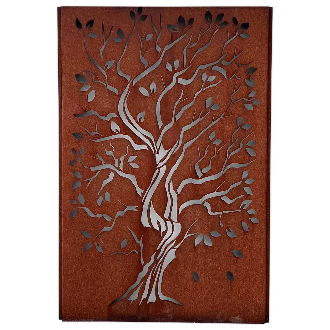 Corten Steel Rust Screens Oak Tree