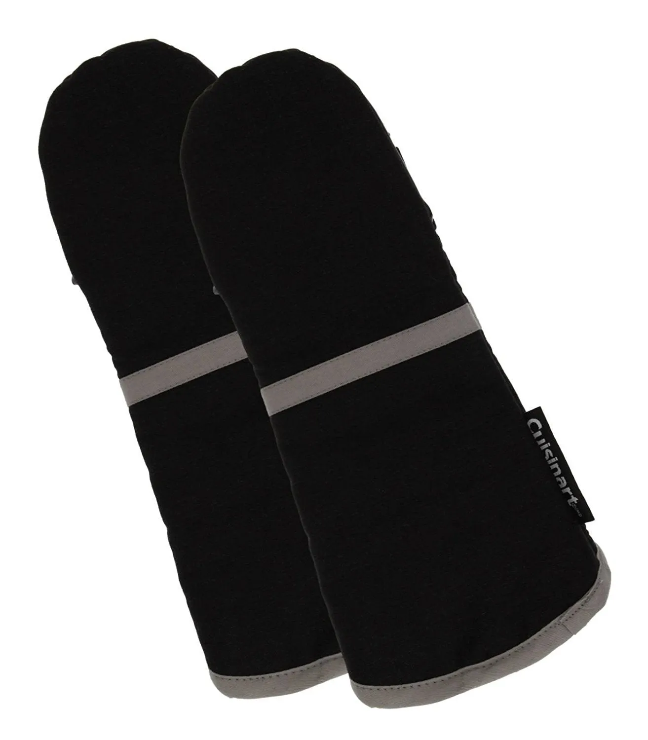 Cuisinart Oven Mitt with Non-Slip Silicone Grip, Heat Resistant to 500&deg; F, Black, 2pk