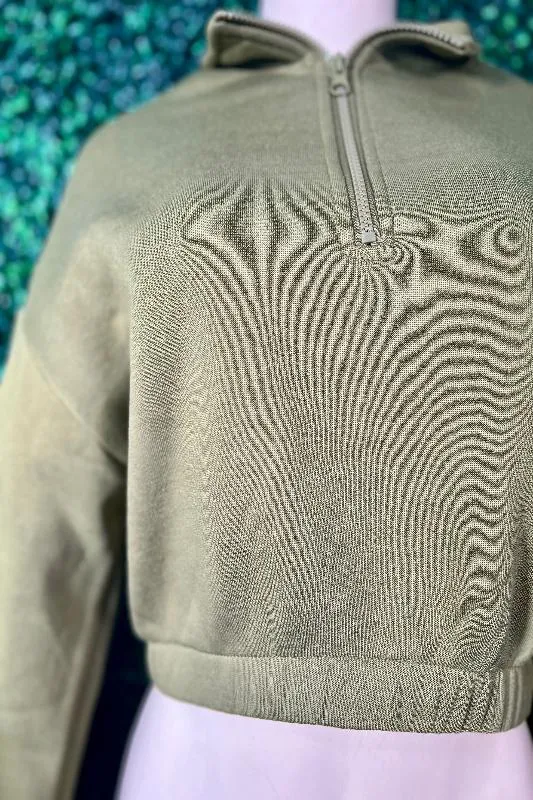 Fleece High Neck Quarter Zip Up