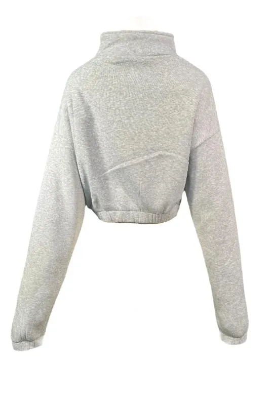 Fleece High Neck Quarter Zip Up