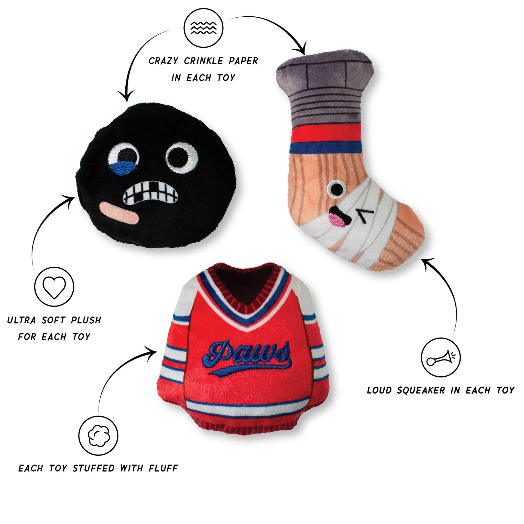 Fringe Go for the Goal Hockey Dog Toys