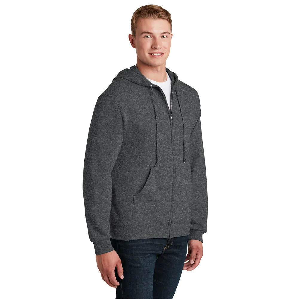 Jerzees® - NuBlend® Full-Zip Hooded Sweatshirt - Black Heather