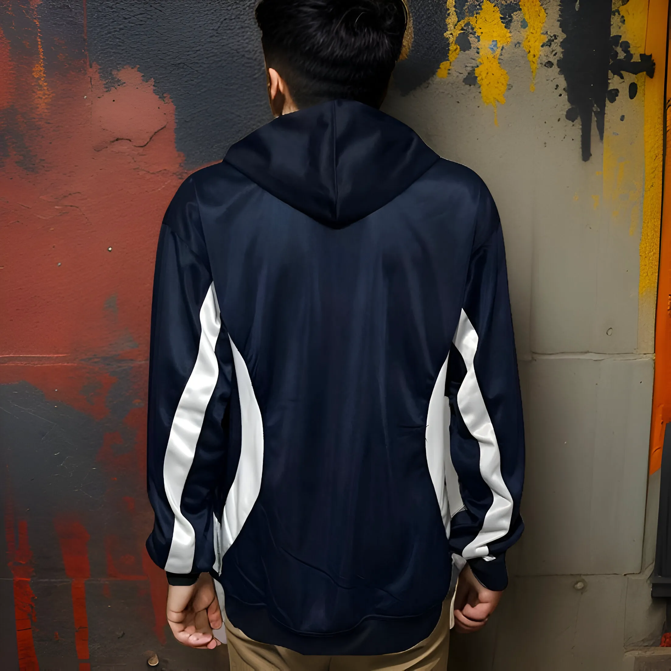 ^KUSH CLOTHING^ (NAVY-WHITE) ZIP UP TRACK JACKETS