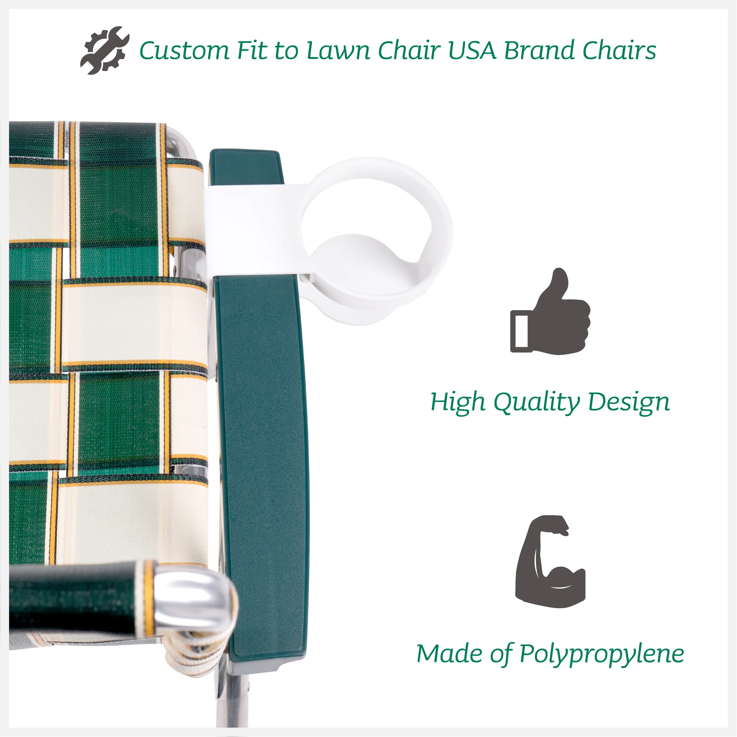 Lawn Chair USA White Cup Holder (-50%)