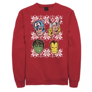 Men's Thor Hulk Marvel Retro Christmas Fleece