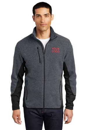 Port Authority R-Tek Pro Fleece Branded Full-Zip Jackets, Charcoal Heather/ Black