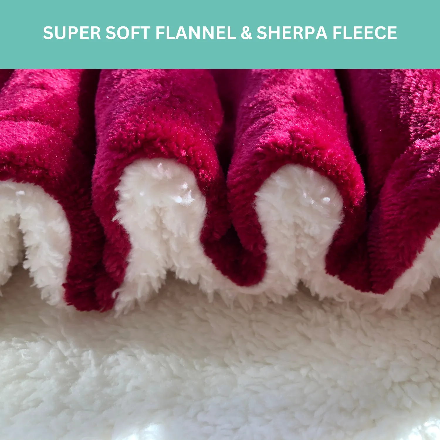 Raspberry Red Electric Heated Sherpa Throw