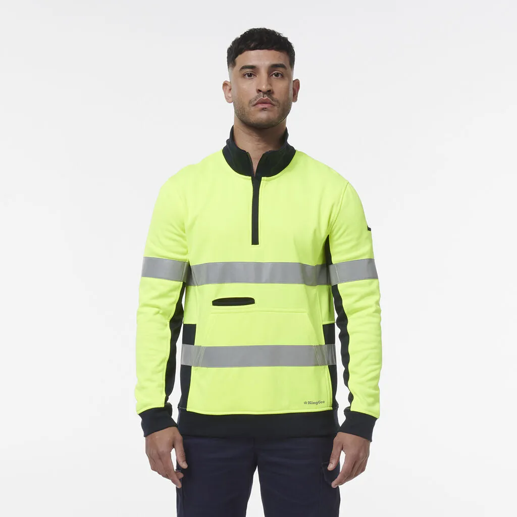 Reflective Spliced 1/4 Zip Fleece - K55040