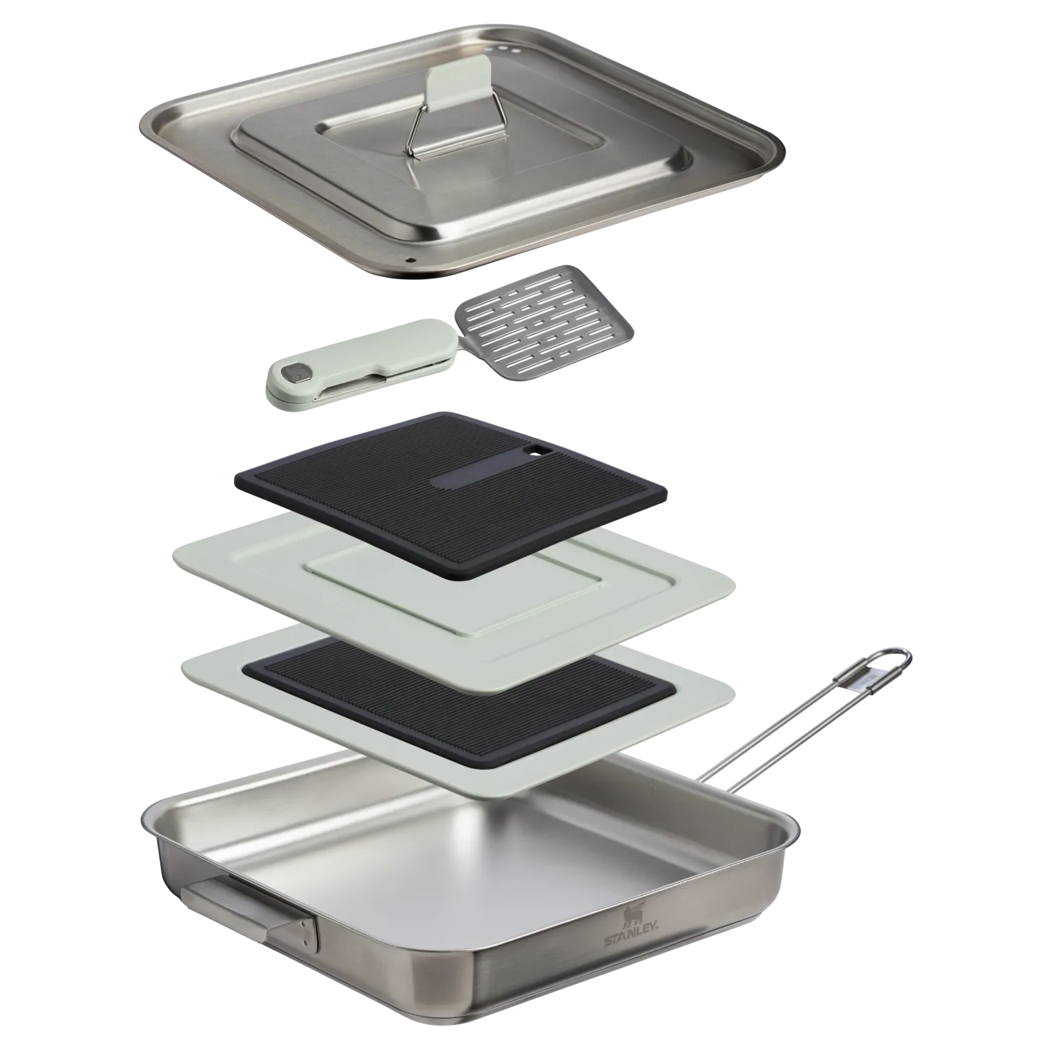 The Wildfare Pro Square Pan Cookset 5-piece set | 2 QT