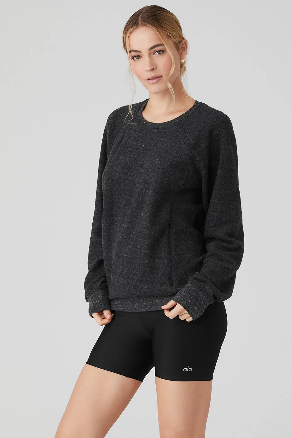 Triumph Crew Neck Sweatshirt - Charcoal Black Triblend