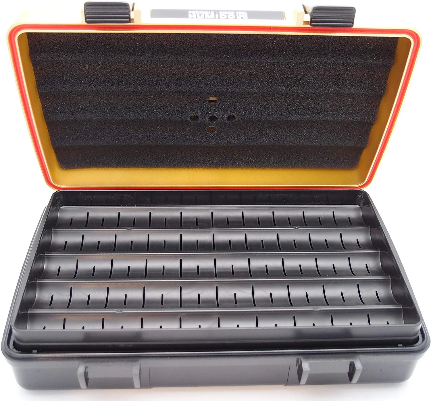 Waterproof Cigar Travel Humidor for 10 Cigars - Integrated Hygrometer and Humidifier Included - 2 Trays